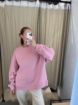 Iris Heavy Sweat Crewneck pink nectar