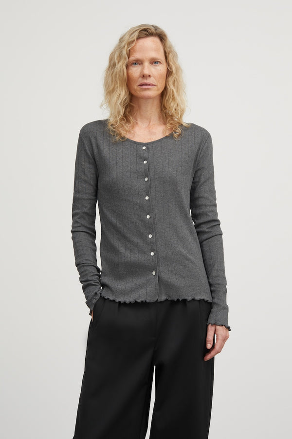 Edie Cardigan dark grey melange