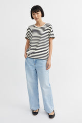 Loui Regular Tee navy stripes