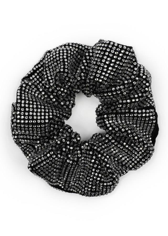 Kelly Crystal Scrunchie black diamond