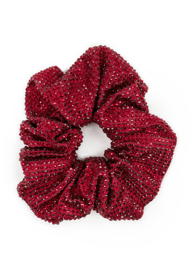 Kelly Crystal Scrunchie bordeaux