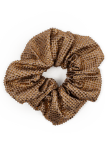 Kelly Crystal Scrunchie taupe