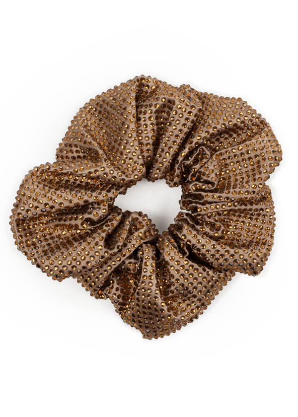 Kelly Crystal Scrunchie taupe