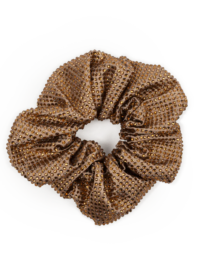 Kelly Crystal Scrunchie taupe