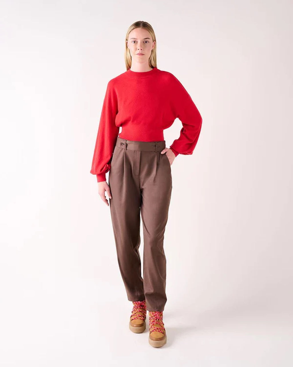 Another Label Hose Elora braun – aest.