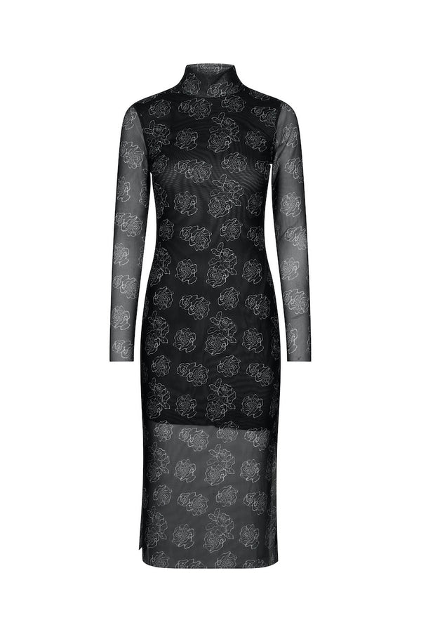 Jolain Dress black embroidery